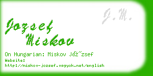 jozsef miskov business card